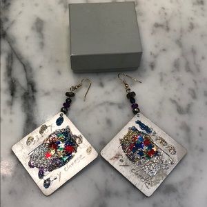 One of a kind dangling earrings